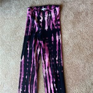 Cotton Citizen Pink/Black Knit Flare Pants